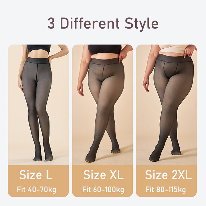 Thermal Tights With Fleece Lining 2 for 1